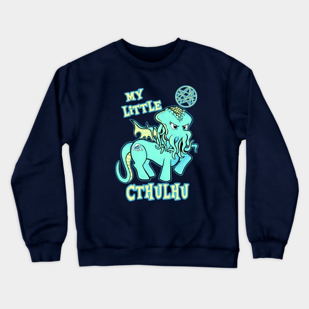 My Little Cthulhu Crewneck Sweatshirt by Axton Kahler Art